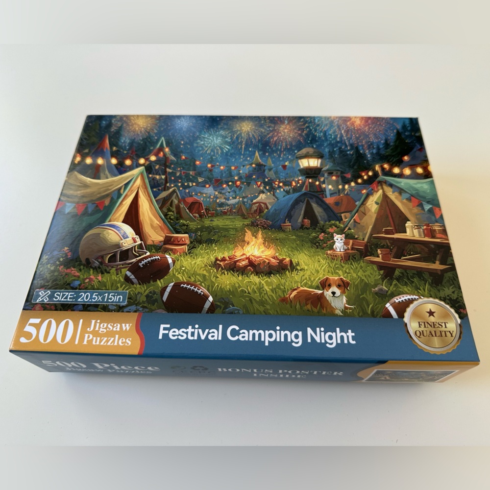 Festival Camping Night Jigsaw Puzzle - 500 Piece